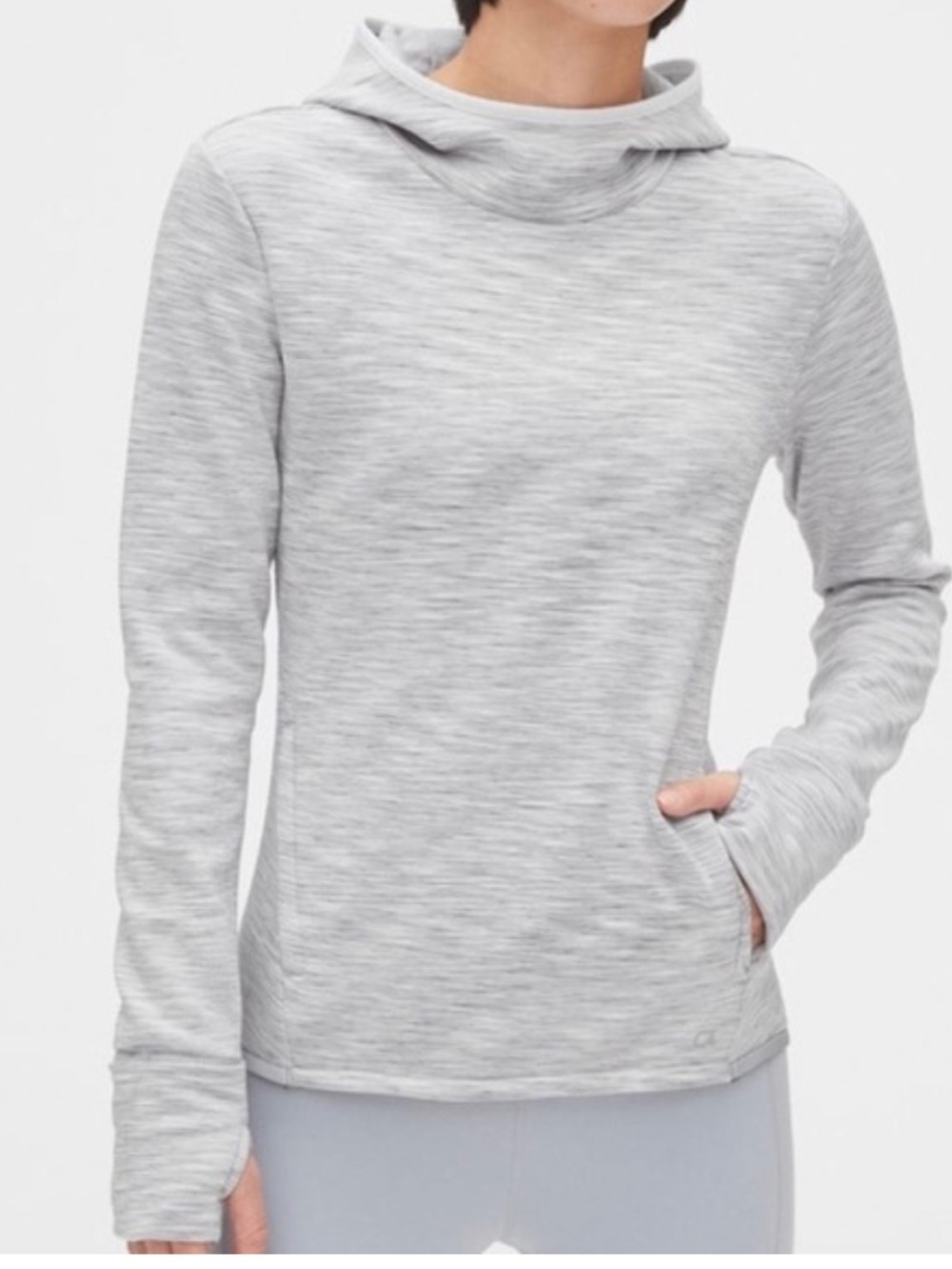 GAP Light Heather Gray Orbit Fleece Pullover